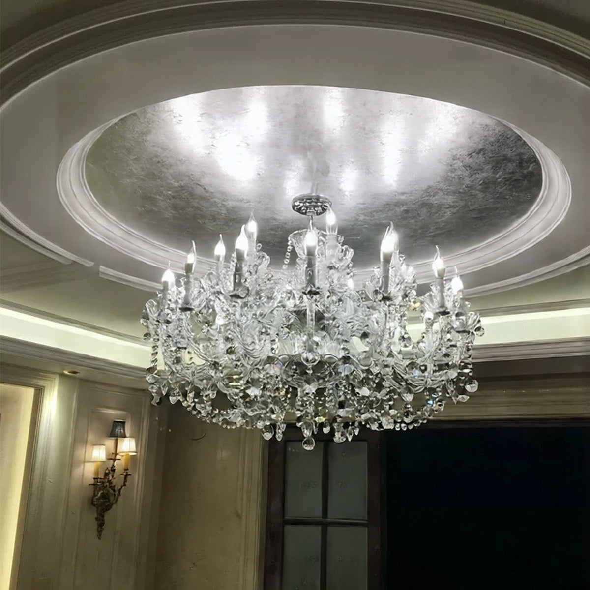 AM0775 — European Candle Crystal Glass Chandelier for Living Rooms