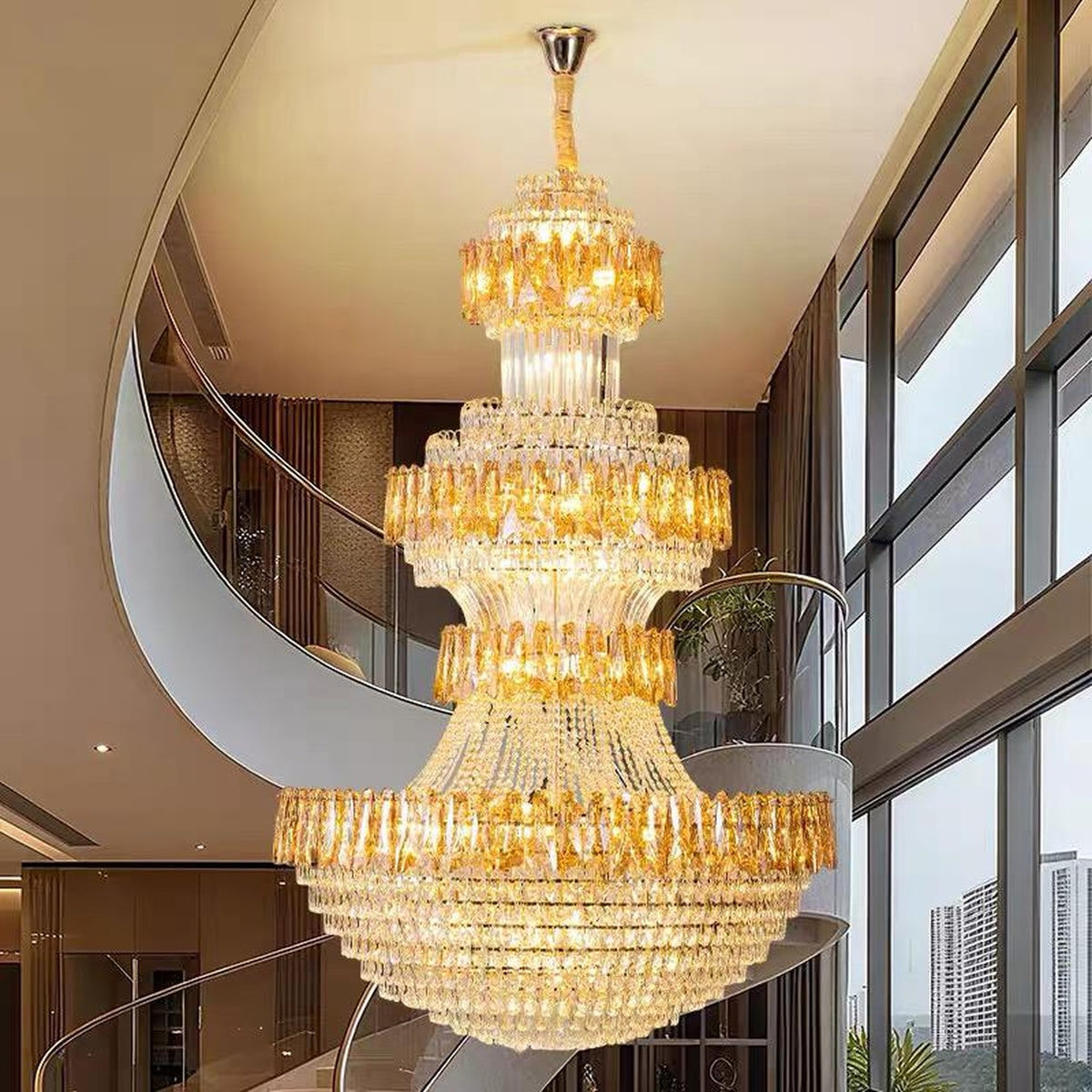 AM0540 — Light Luxury Crystal Chandelier for Living Rooms