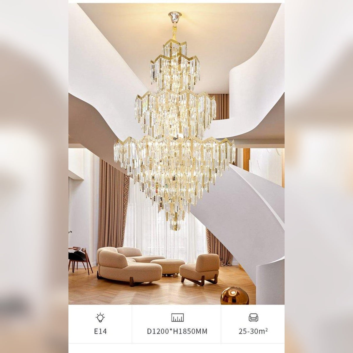 AM0613 — Light Luxury Butterfly Crystal Chandelier for Living Rooms