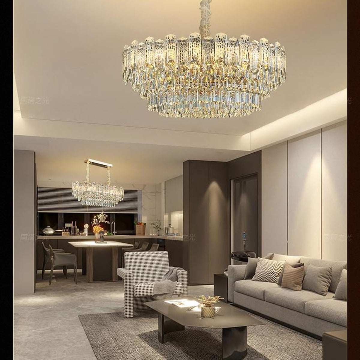 AM0512 — Light Luxury Imported K9 Crystal Chandelier for Living & Dining Rooms