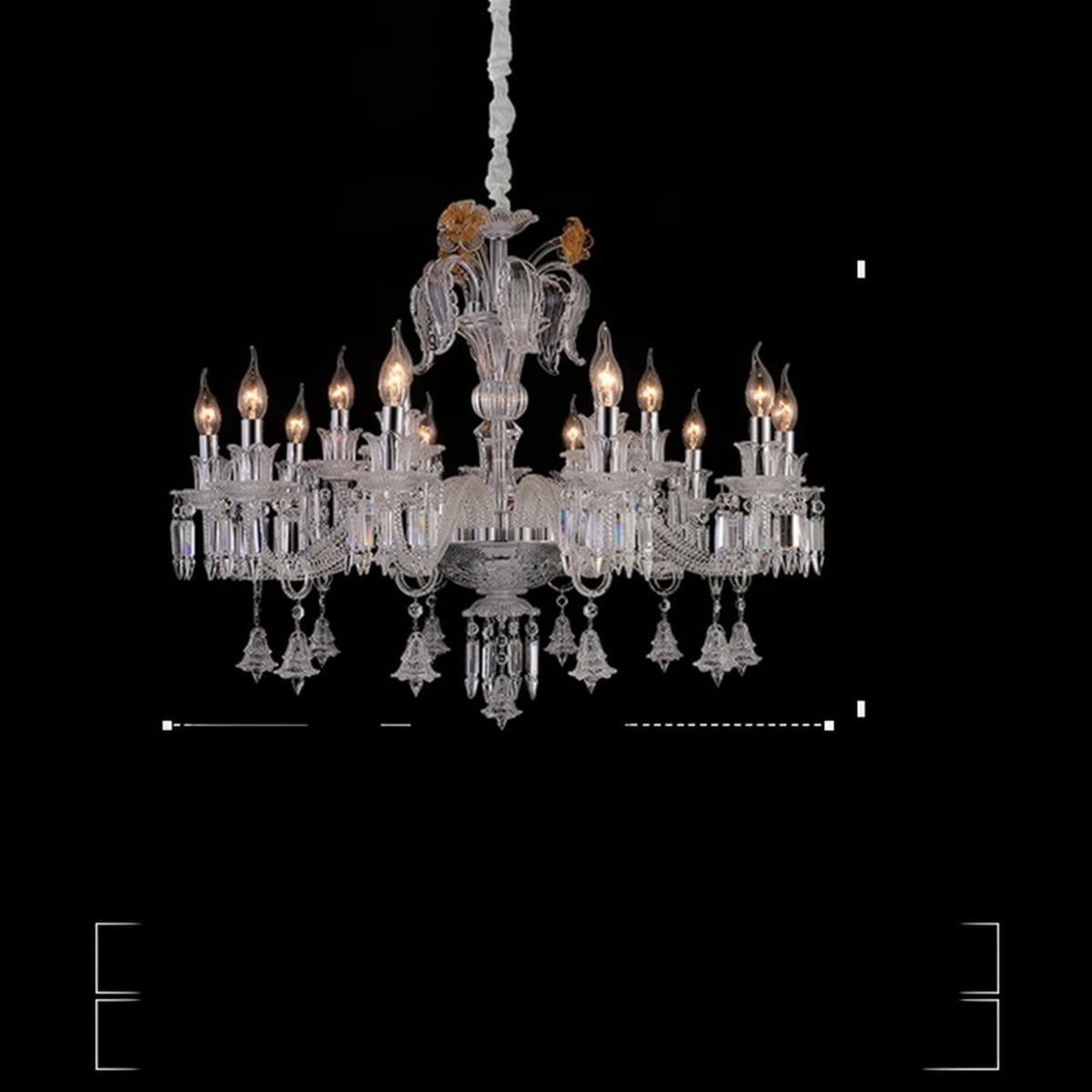 AM0847 — French Luxury Crystal Stainless Steel Chandelier for Living Rooms