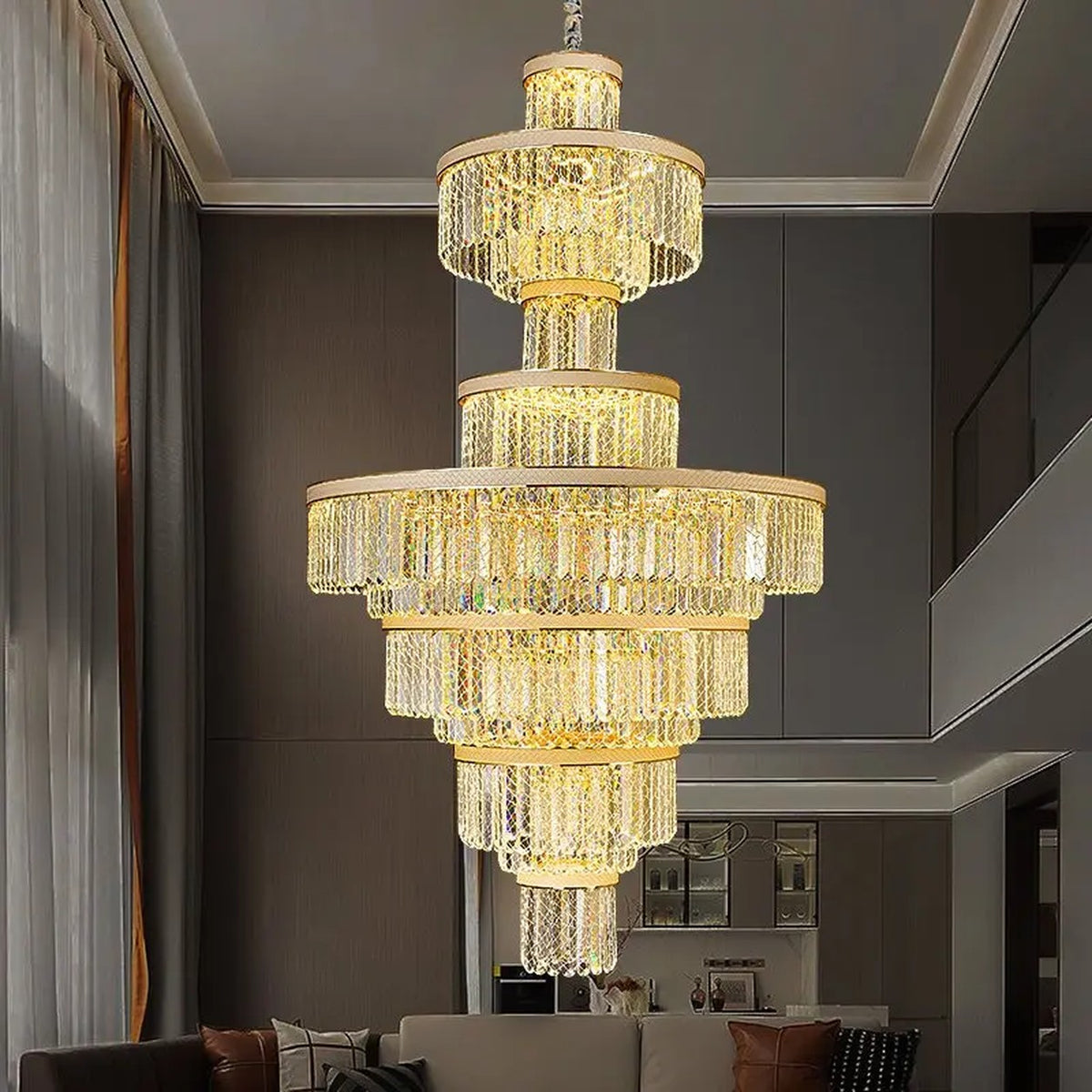 AM0619 — Light Luxury Crystal Chandelier for Living Rooms