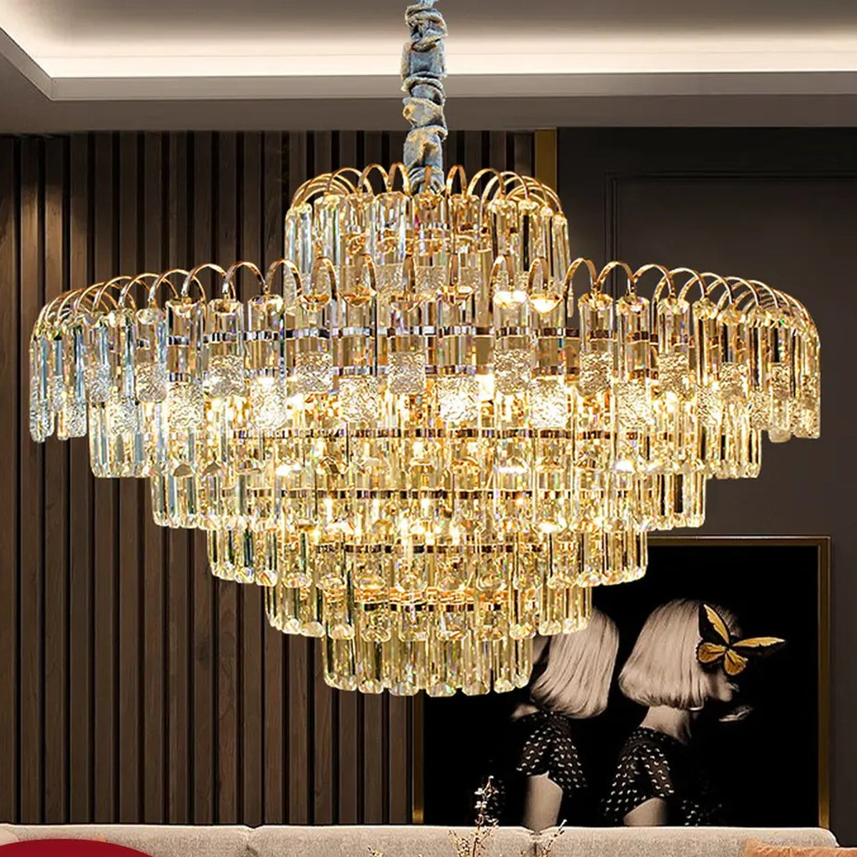 AM0489 — Luxury Crystal Chandelier for Living Rooms