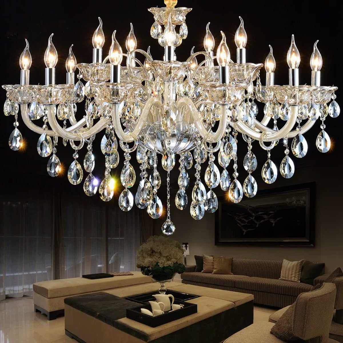 AM0826 — European Candle Crystal Chandelier for Dining Rooms
