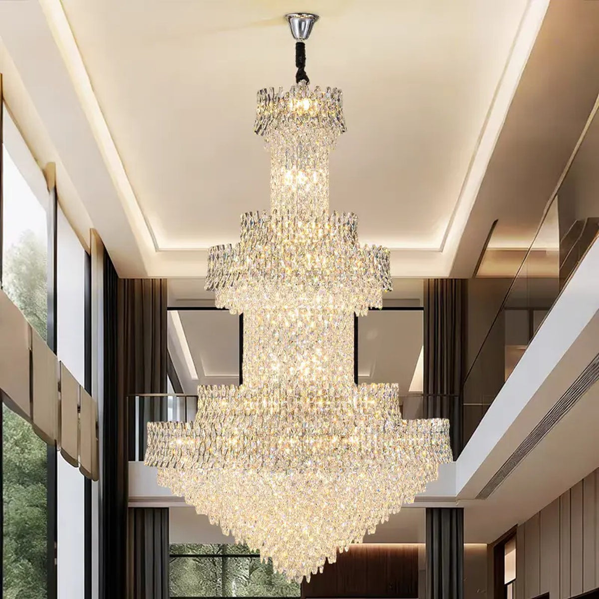 AM0593 — Light Luxury Crystal Chandelier for Living Rooms