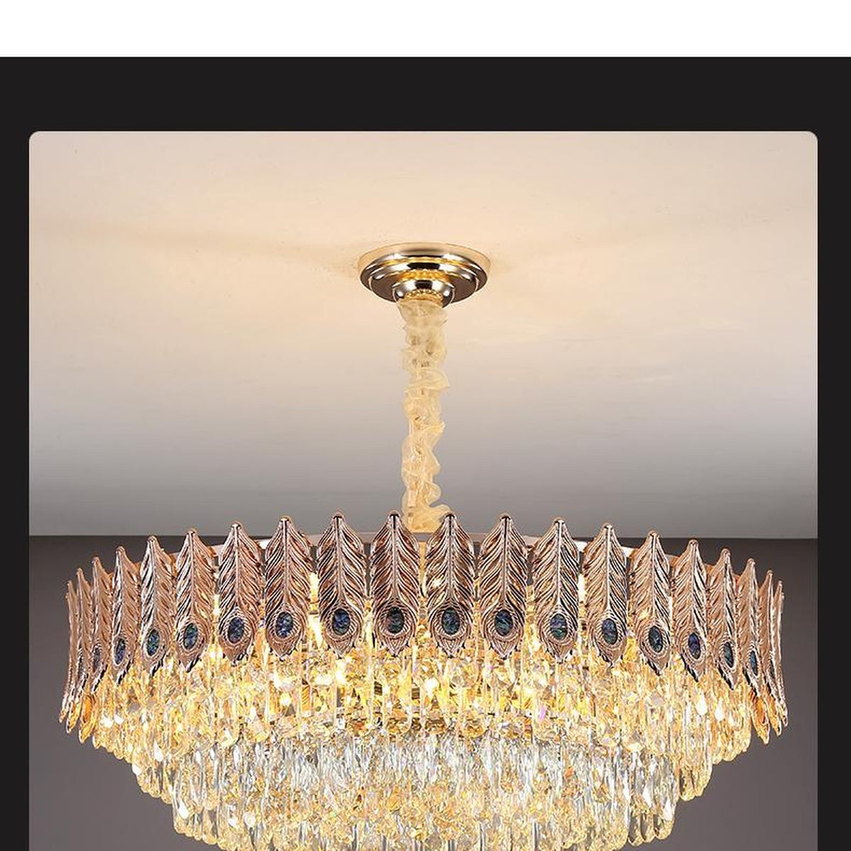 AM0579 — Postmodern Peacock Crystal Chandelier for Living Rooms