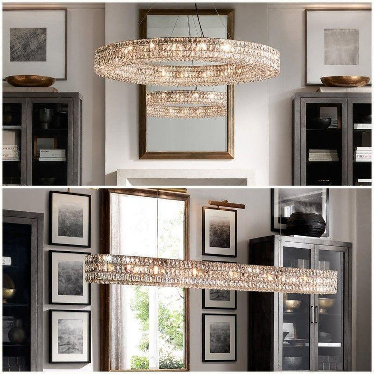 AM0570 — Postmodern Round Crystal Chandelier for Living Rooms