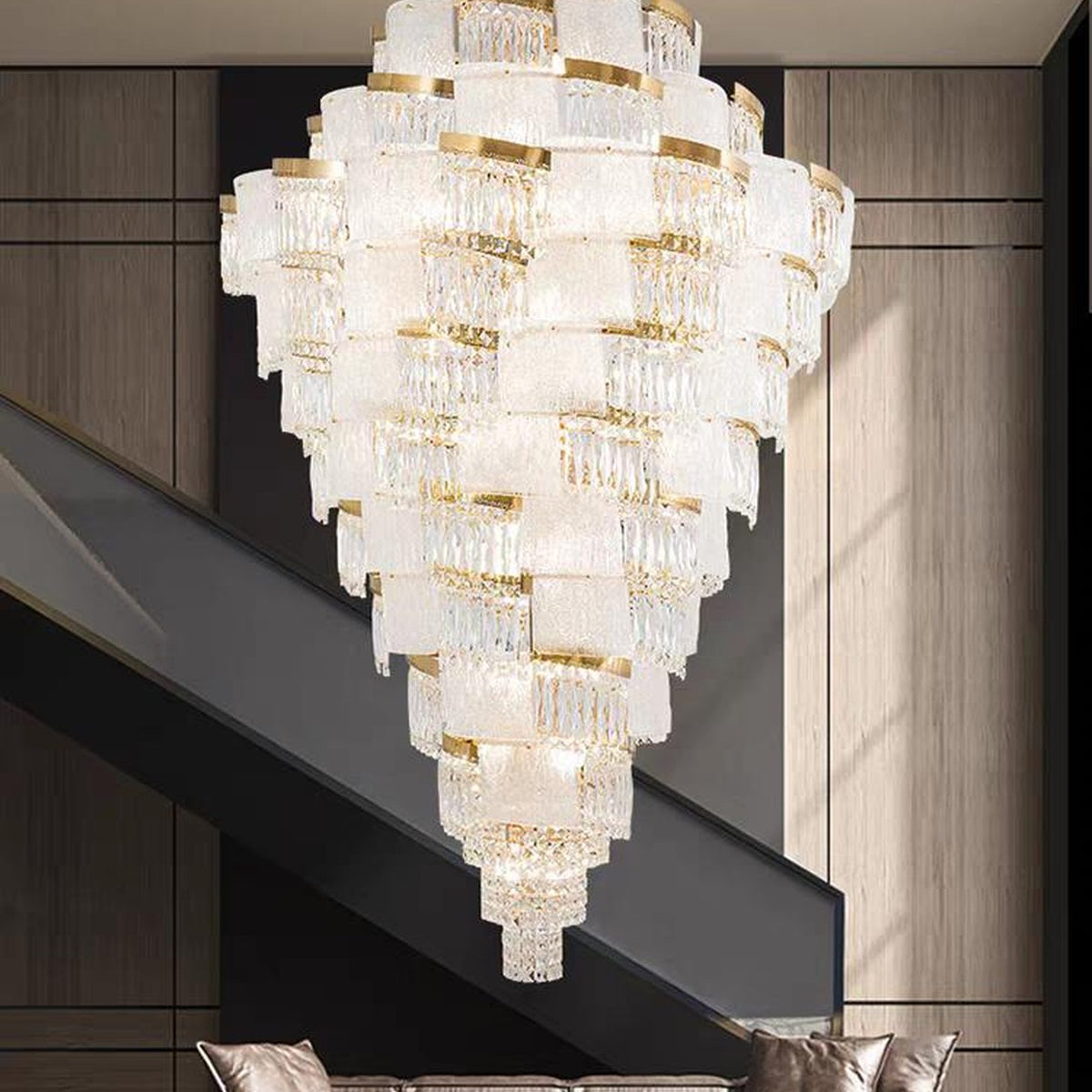 AM0659 — Stairwell Crystal Chandelier for Living Rooms
