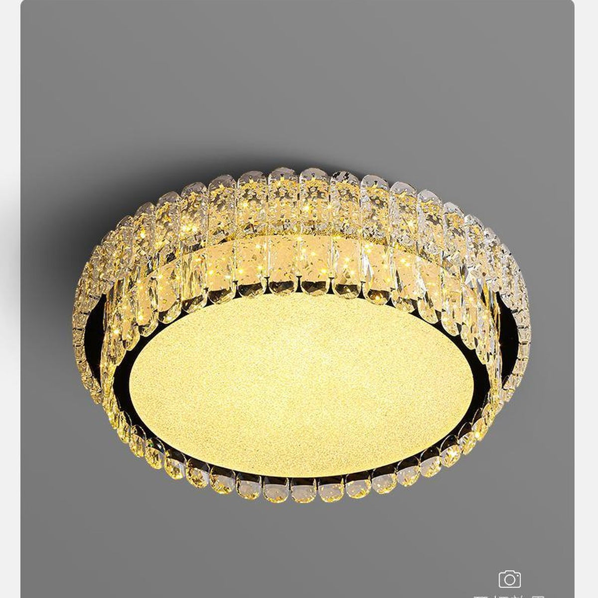 AM0468 — Luxury Round Crystal Ceiling Light for Bedrooms