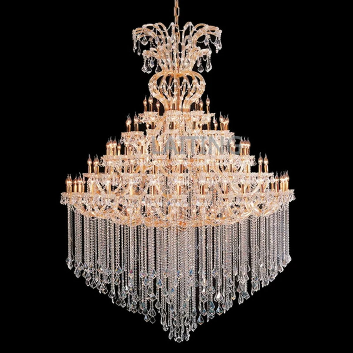 AM0799 — European Candle Stainless Steel Chandelier for Loft Spaces & Duplex Spaces