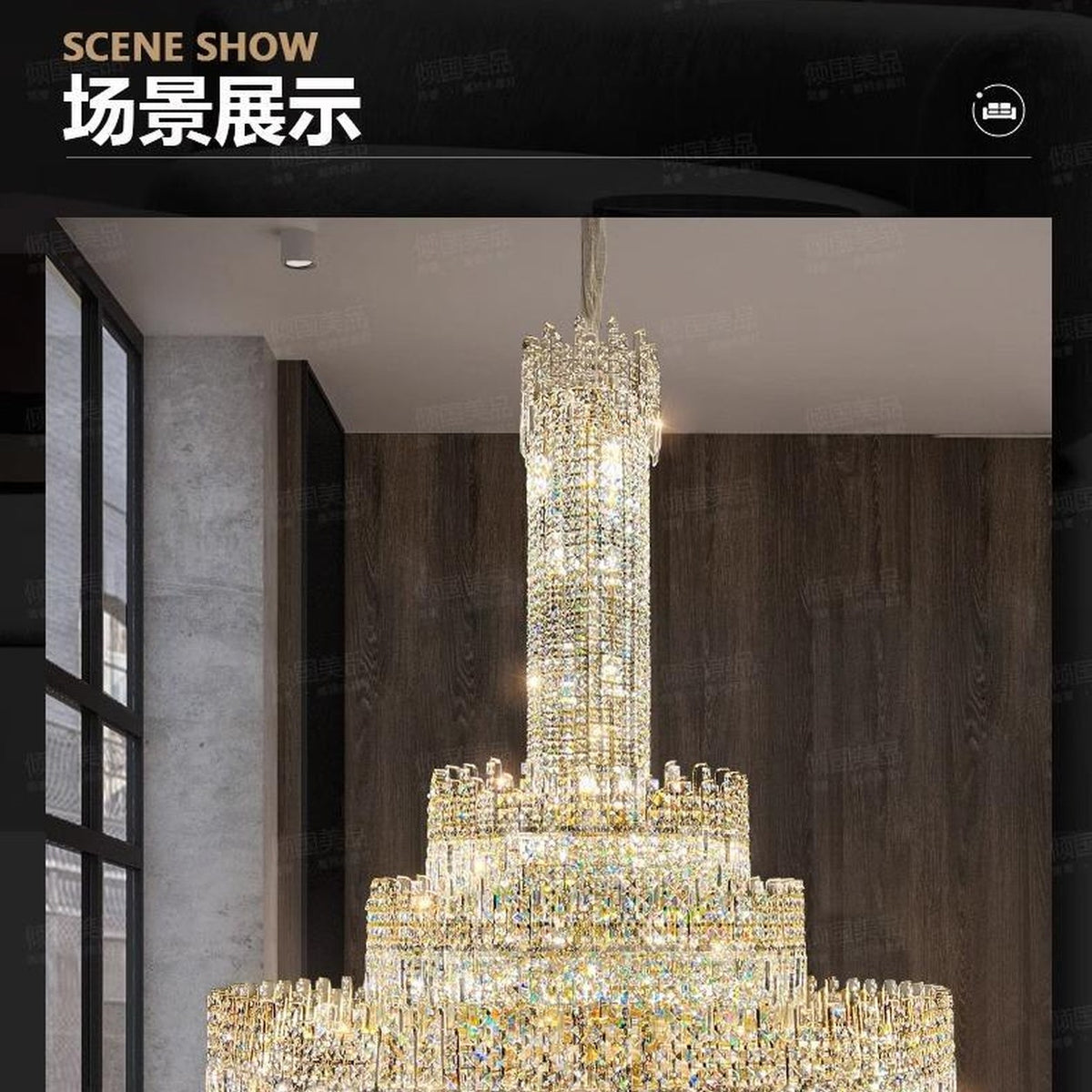 AM0629 — Light Luxury Crystal Chandelier for Living Rooms