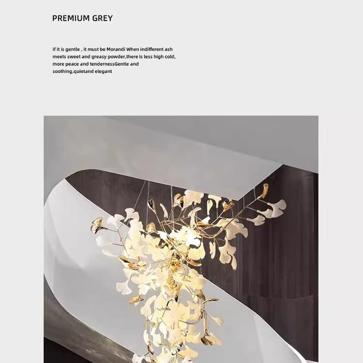 AM0577 — Light Luxury Spiral Staircase Chandelier for Stairwells
