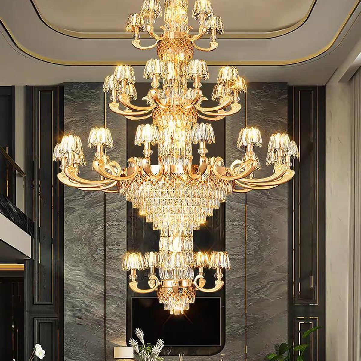 AM0602 — Modern Minimalist Crystal Chandelier for Living Rooms