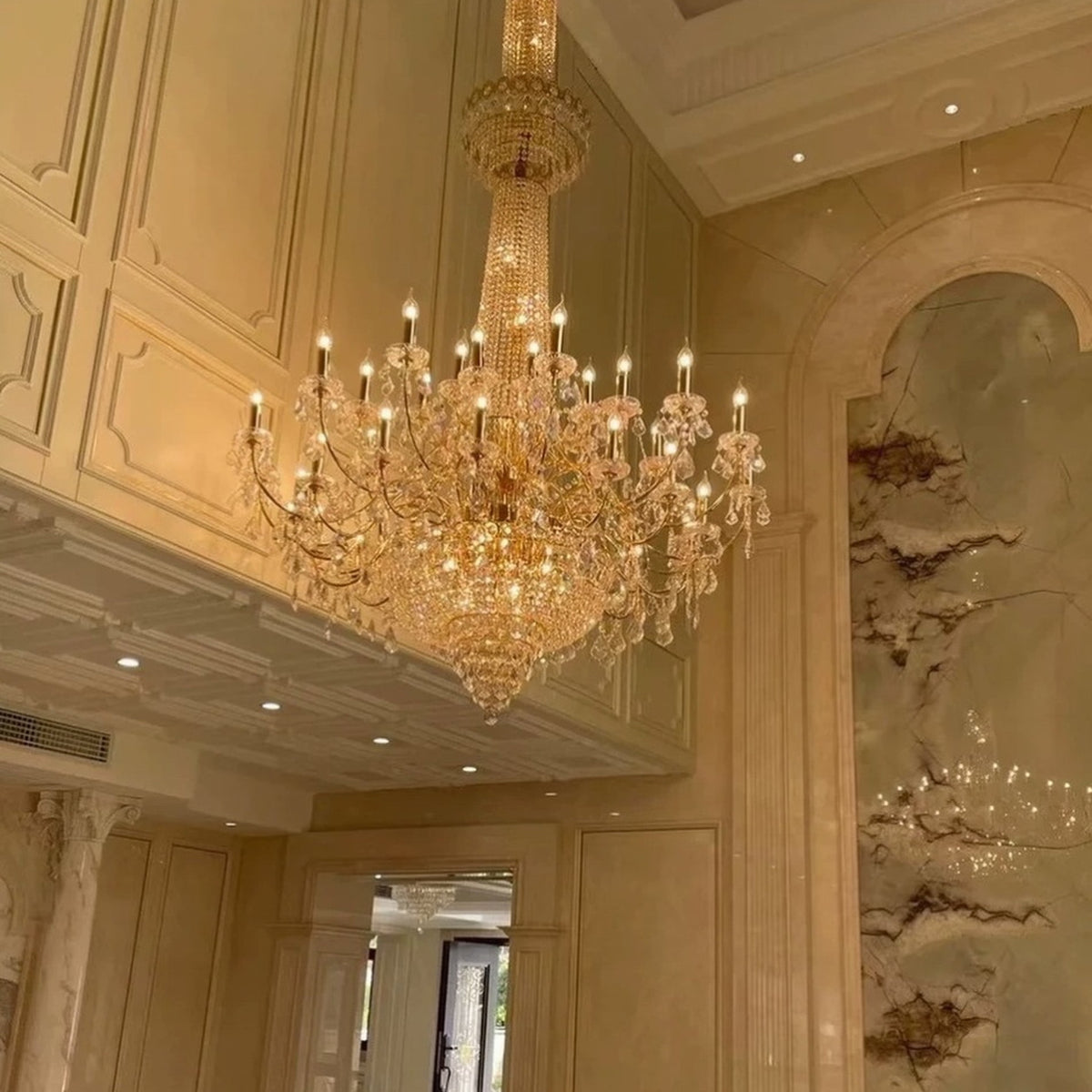 AM0835 — Modern Luxury Stairwell Iron Chandelier for Loft Spaces & Duplex Spaces