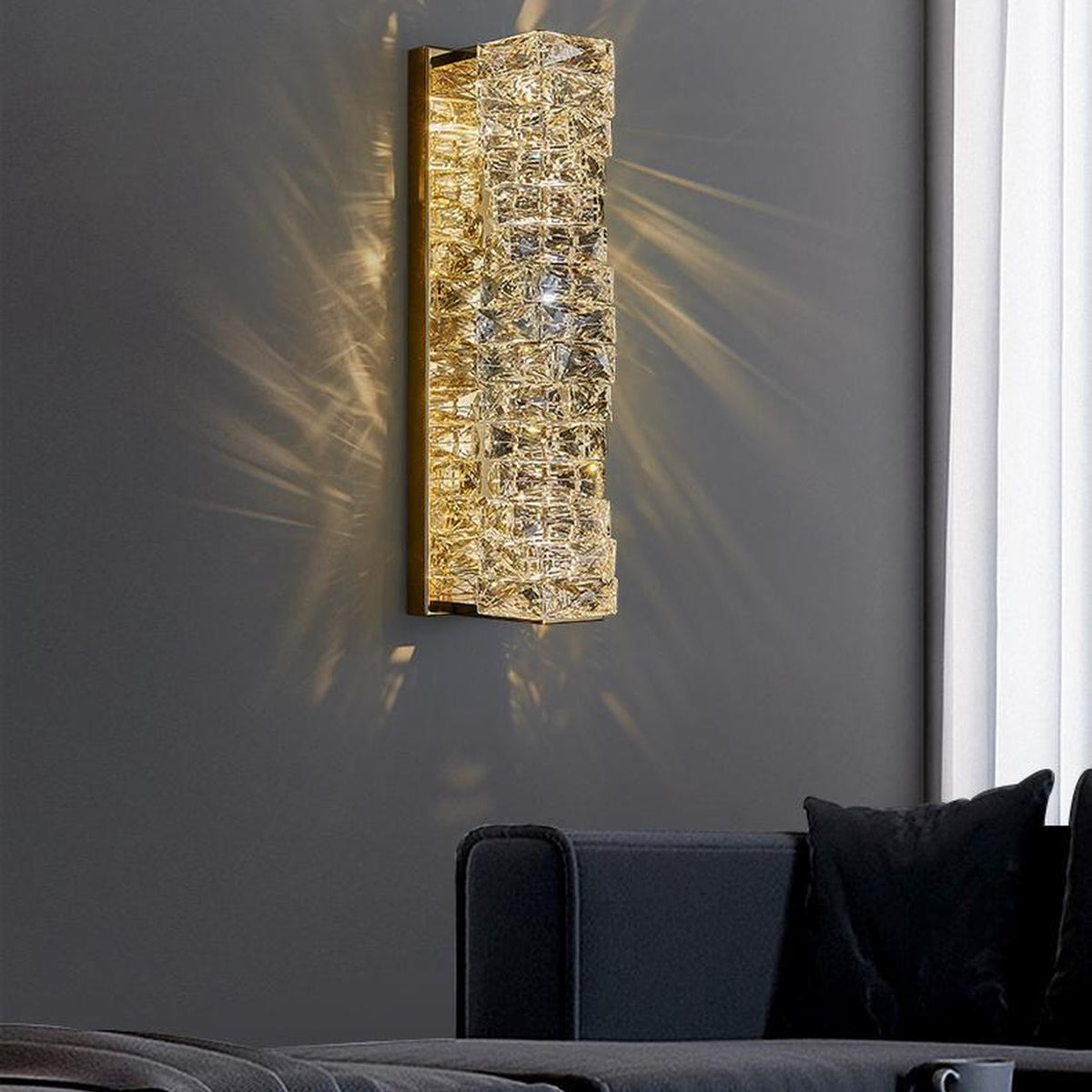 AM0630 — Postmodern Crystal Wall Light for Living Rooms