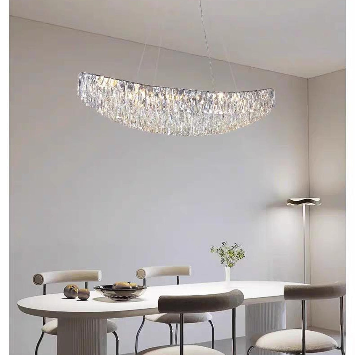 AM0503 — Light Luxury Linear Crystal Chandelier for Dining Rooms