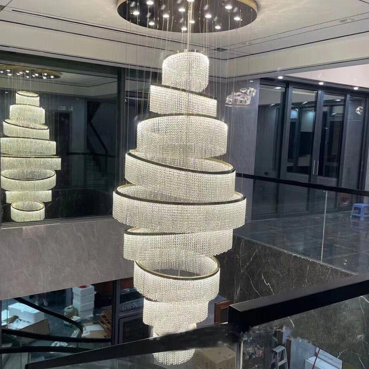 AM0639 — Postmodern Chandelier for Stairwells