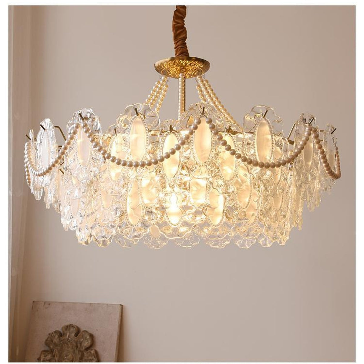 AM0507 — French Pearl Crystal Chandelier for Living Rooms