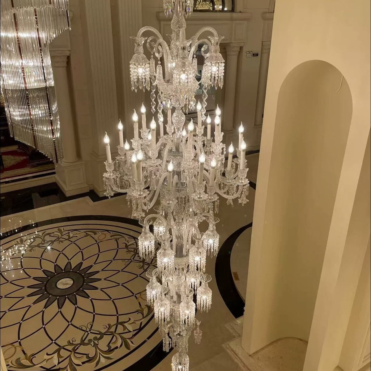AM0865 — European Two-tier Grand Hall Crystal Chandelier for Hotels & Ballrooms