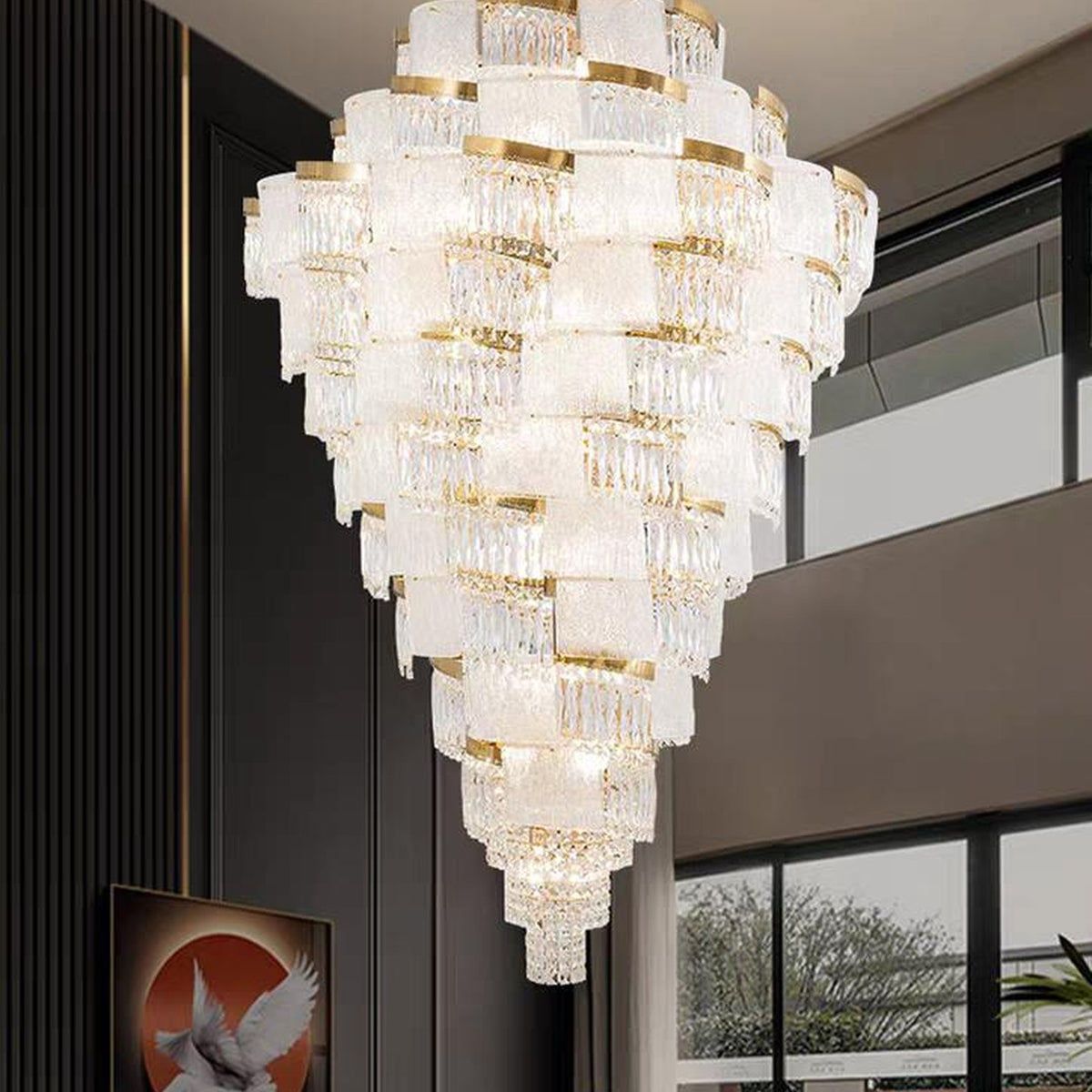 AM0659 — Stairwell Crystal Chandelier for Living Rooms
