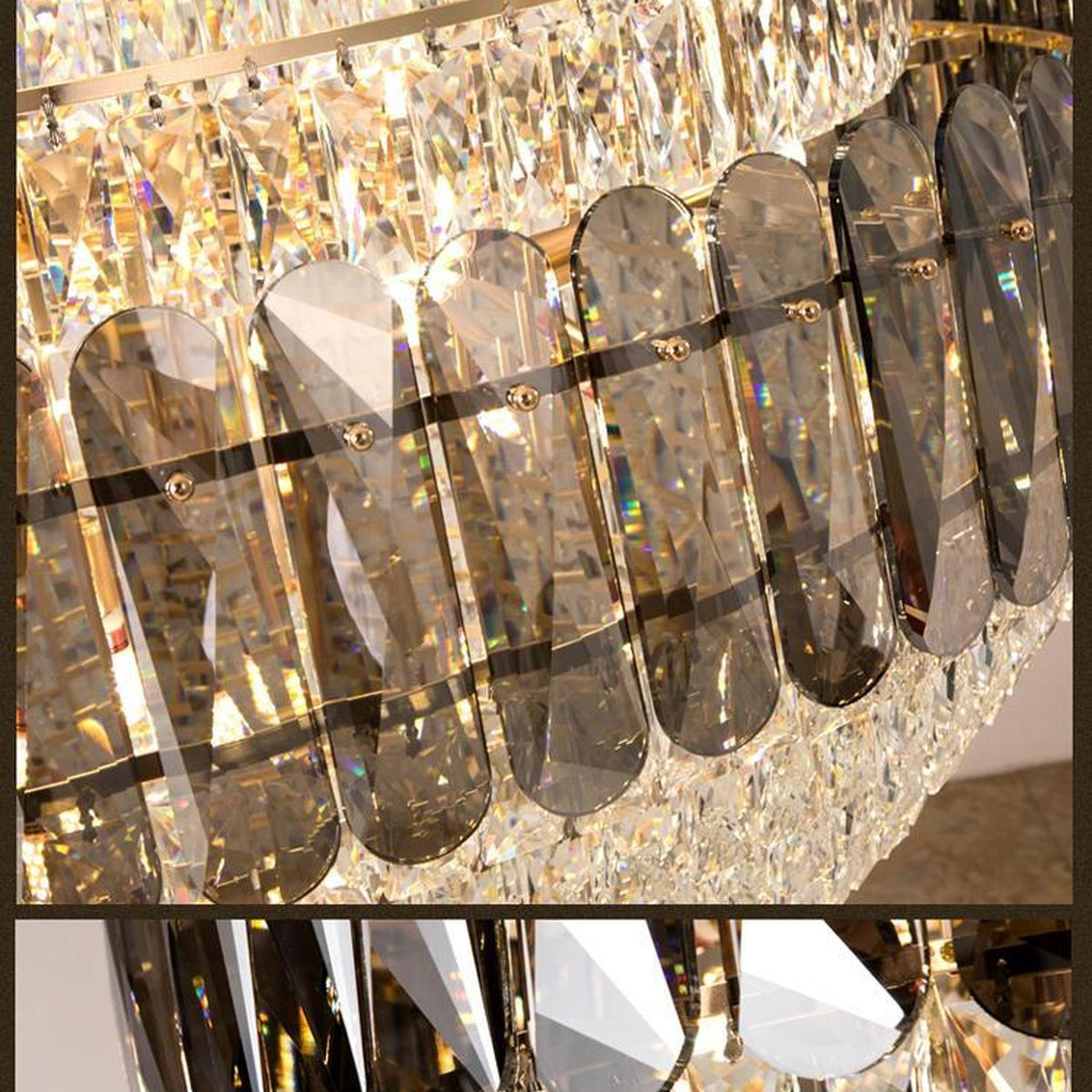 AM0625 — Light Luxury Round Crystal Chandelier for Living Rooms