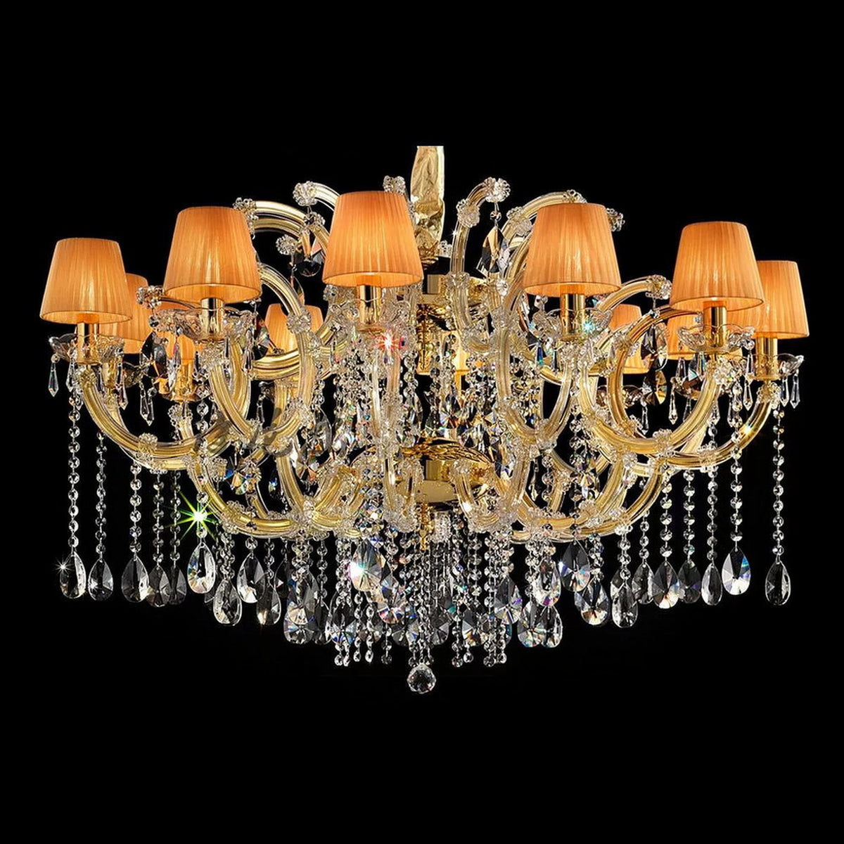 AM0827 — European Crystal Chandelier for Duplex Spaces & Stairwells