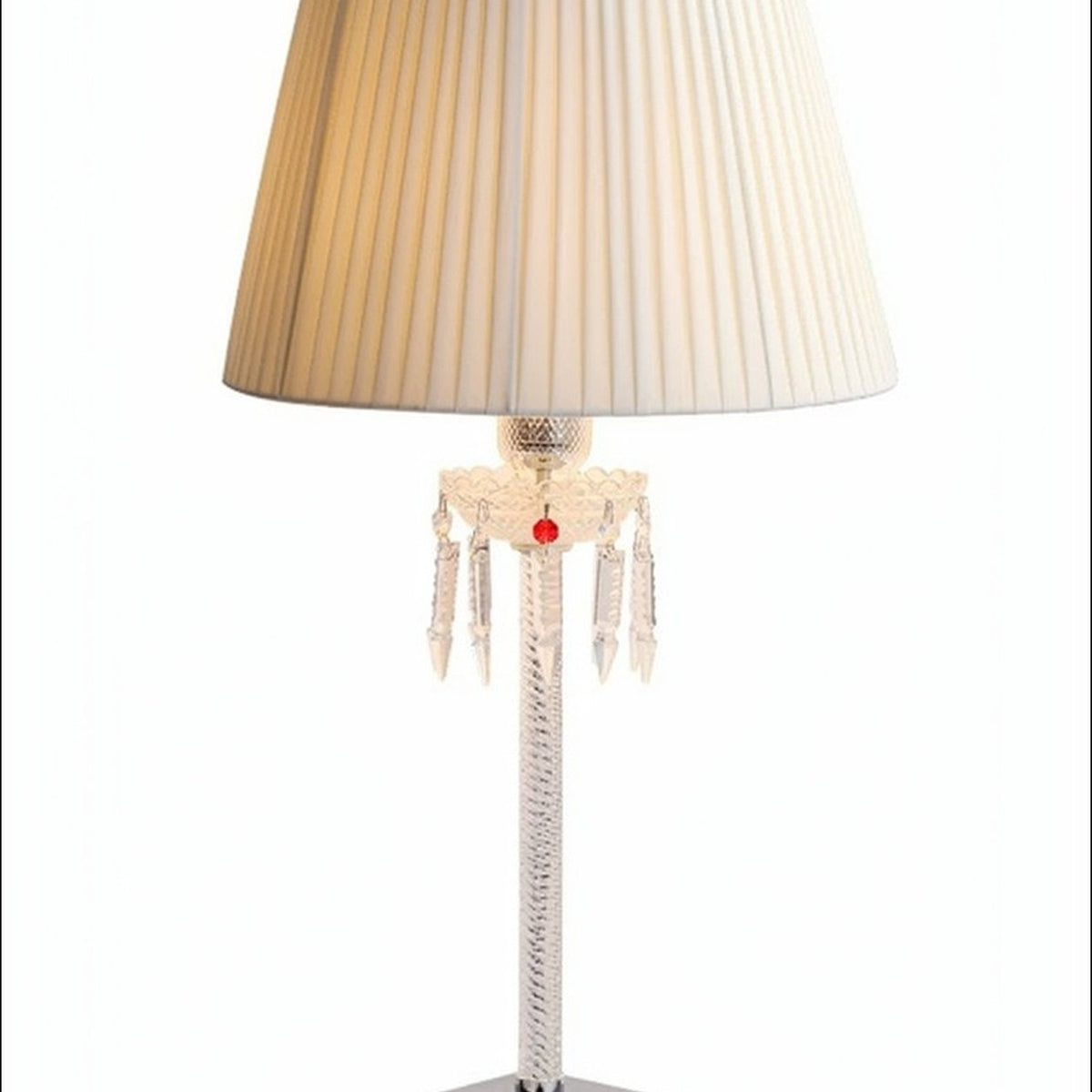 AM0851 — French Crystal Fabric Table Lamp for Living Rooms & Bedrooms