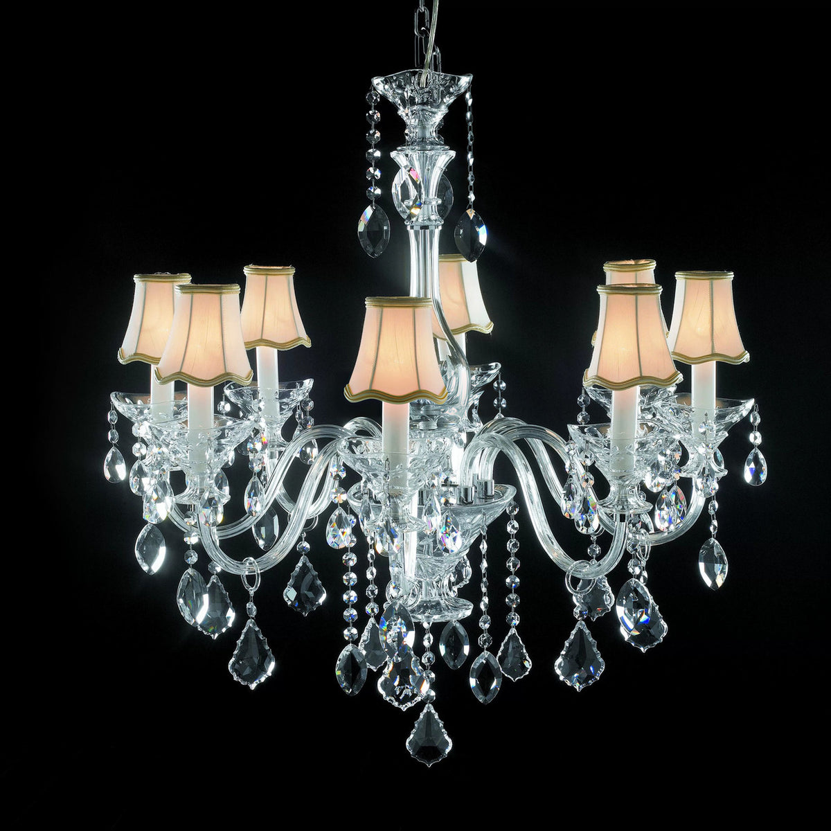 AM0848 — French Stairwell Duplex Glass Chandelier for Living Rooms