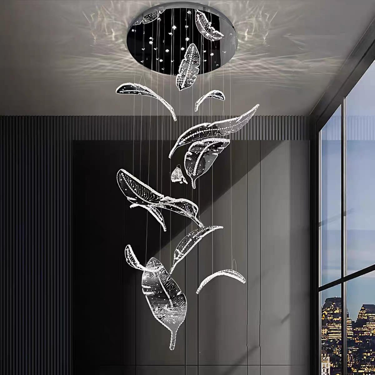 AM0548 — Italian Stairwell Crystal Chandelier for Living Rooms