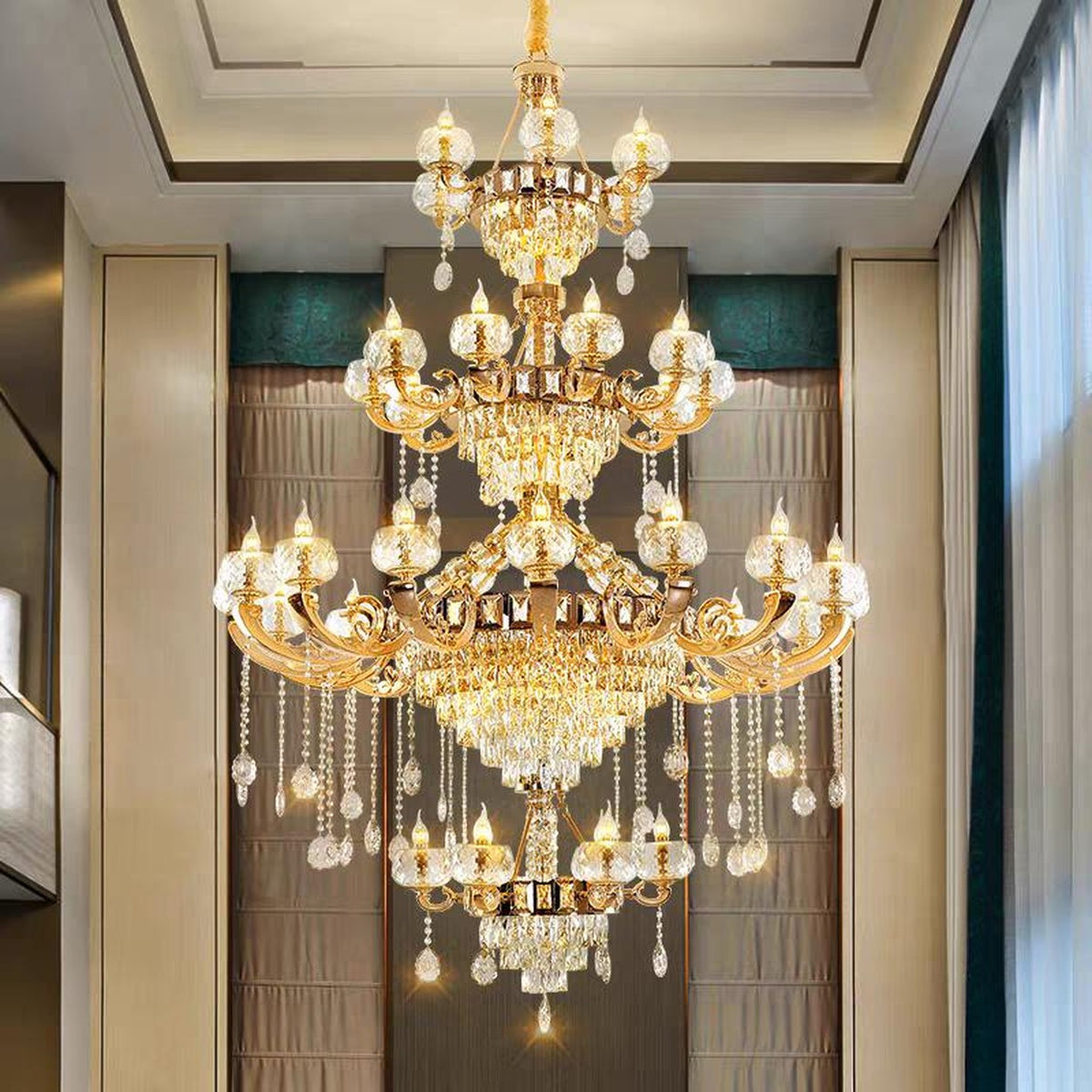 AM0551 — Light Luxury Stairwell Chandelier for Stairwells