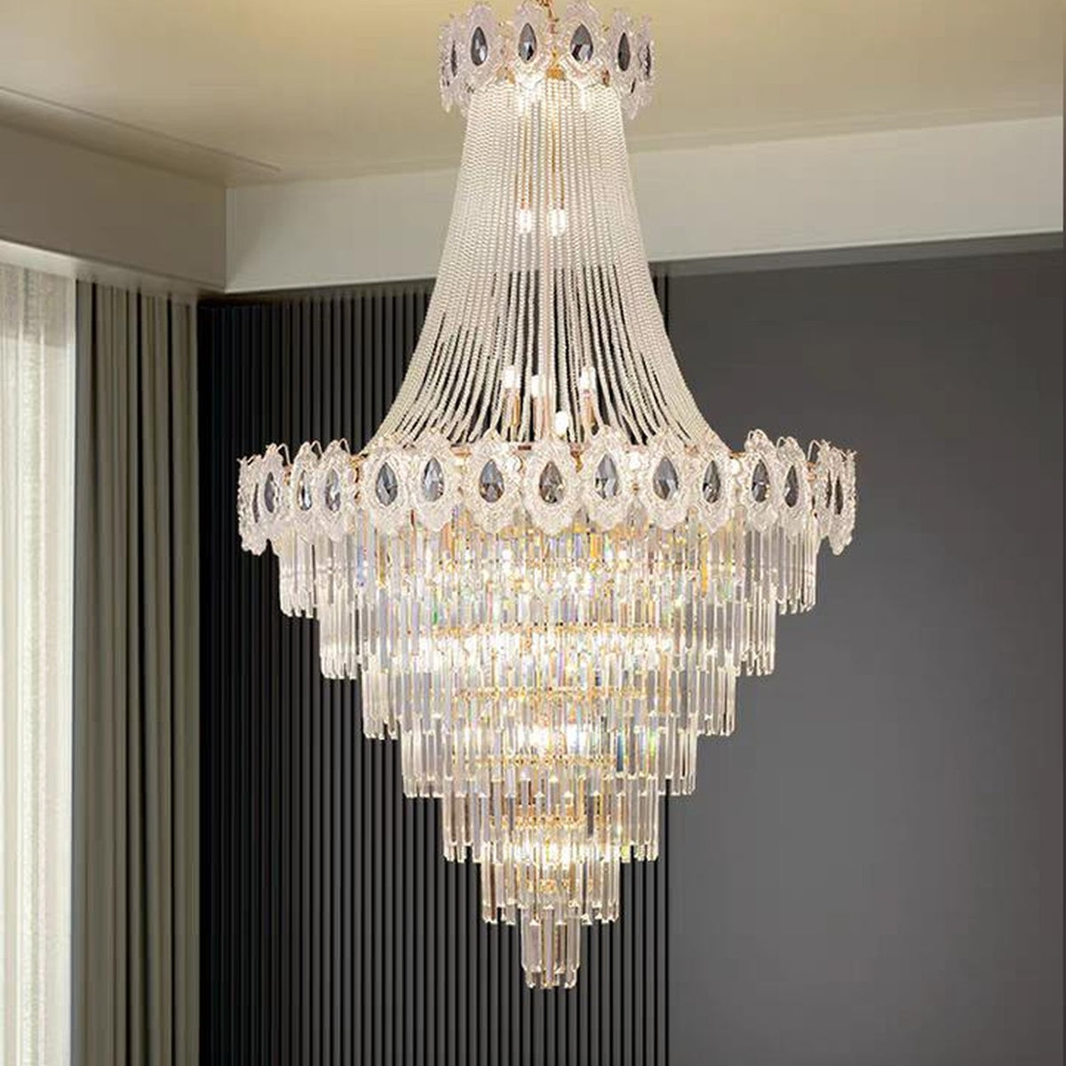 AM0684 — Light Luxury Crystal Chandelier for Living Rooms