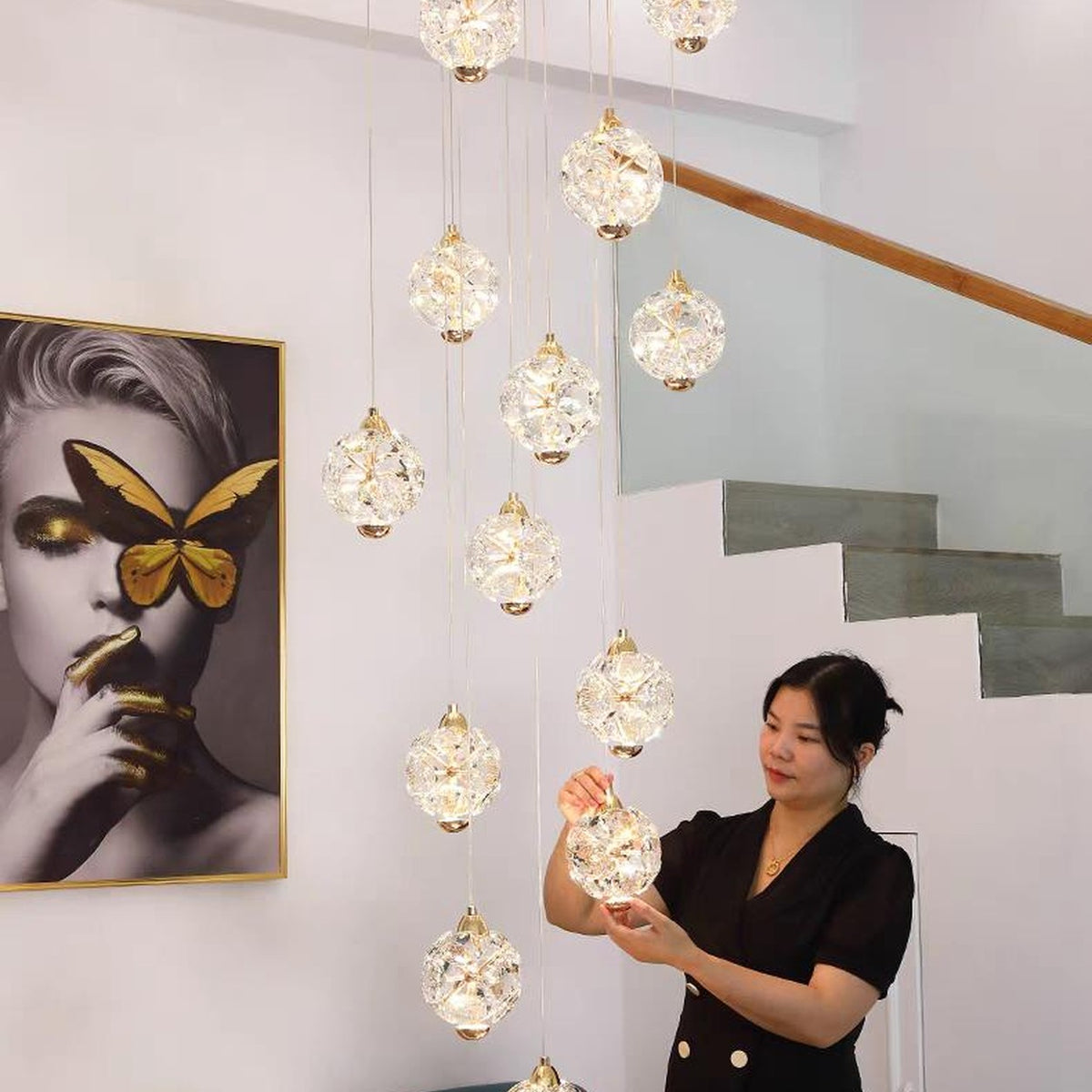AM0515 — Light Luxury Crystal Chandelier for Living Rooms