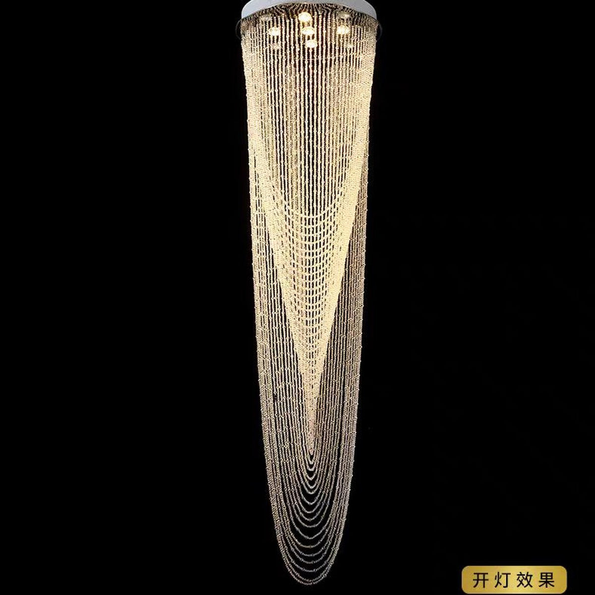 AM0552 — Minimalist Stairwell Crystal Chandelier for Living Rooms