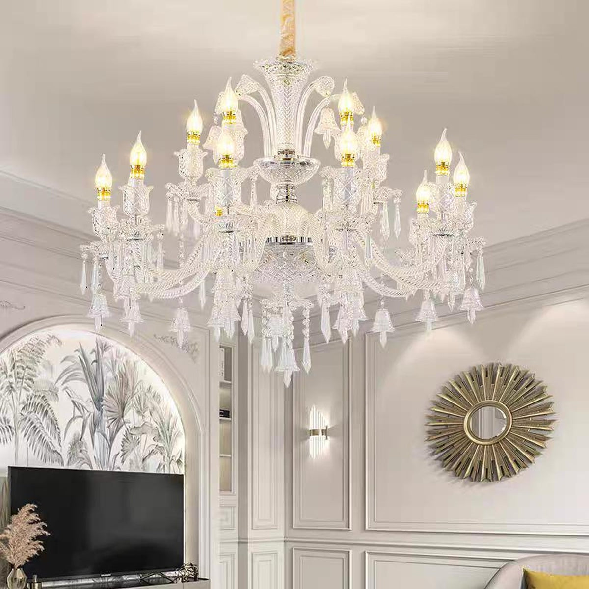 AM0528 — Modern Minimalist Crystal Chandelier for Living Rooms