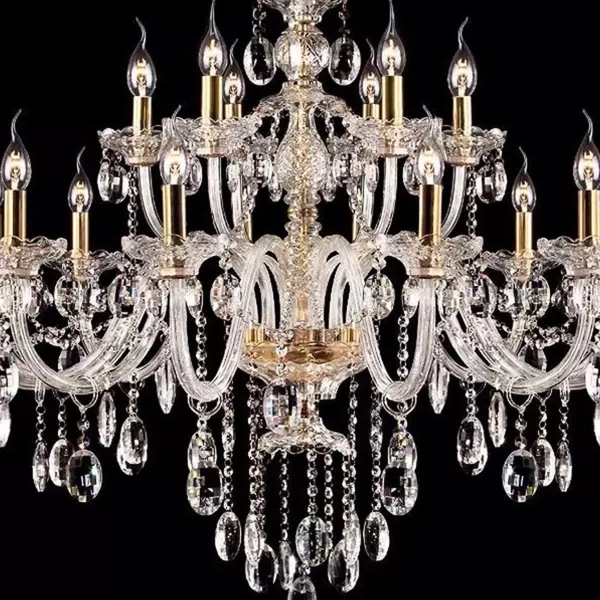 AM0830 — European Grand Hall Crystal Stainless Steel Chandelier for Loft Spaces & Duplex Spaces