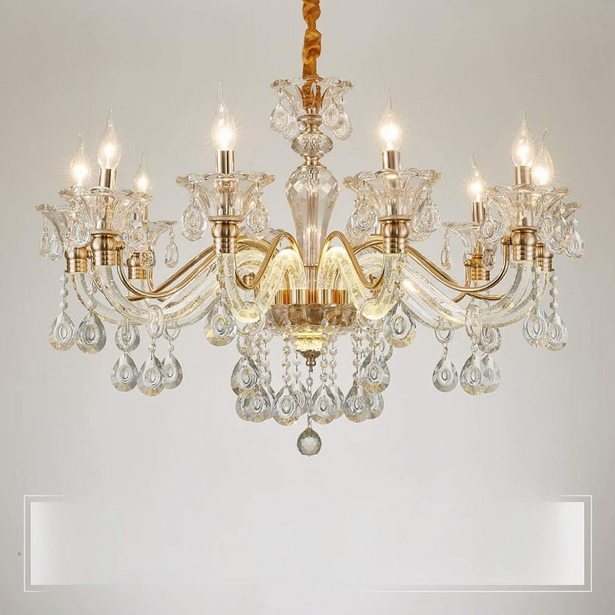 AM0822 — European Candle Grand Hall Crystal Chandelier for Living Rooms