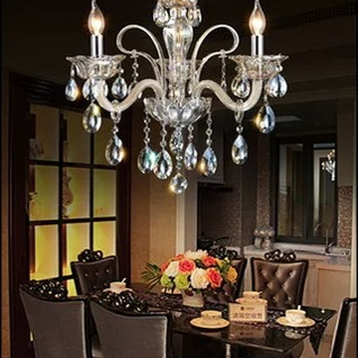 AM0826 — European Candle Crystal Chandelier for Dining Rooms