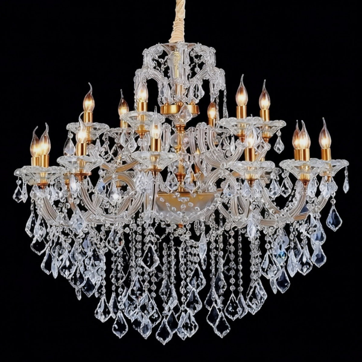 AM0815 — European Stairwell Crystal Chandelier for Loft Spaces & Duplex Spaces