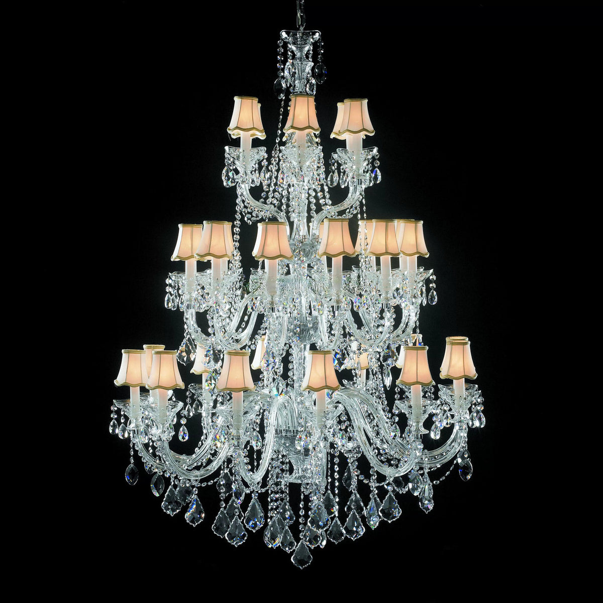 AM0848 — French Stairwell Duplex Glass Chandelier for Living Rooms