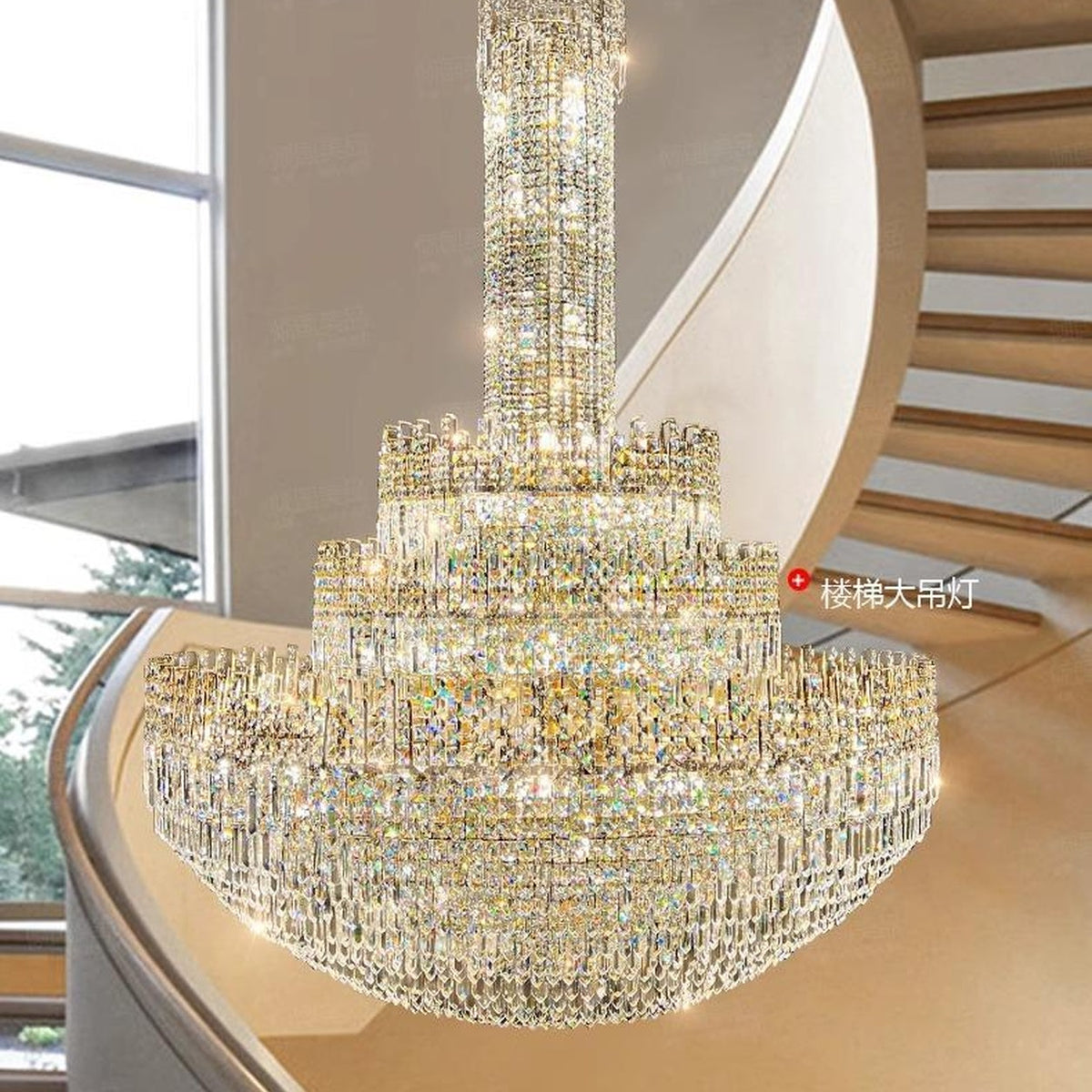 AM0629 — Light Luxury Crystal Chandelier for Living Rooms