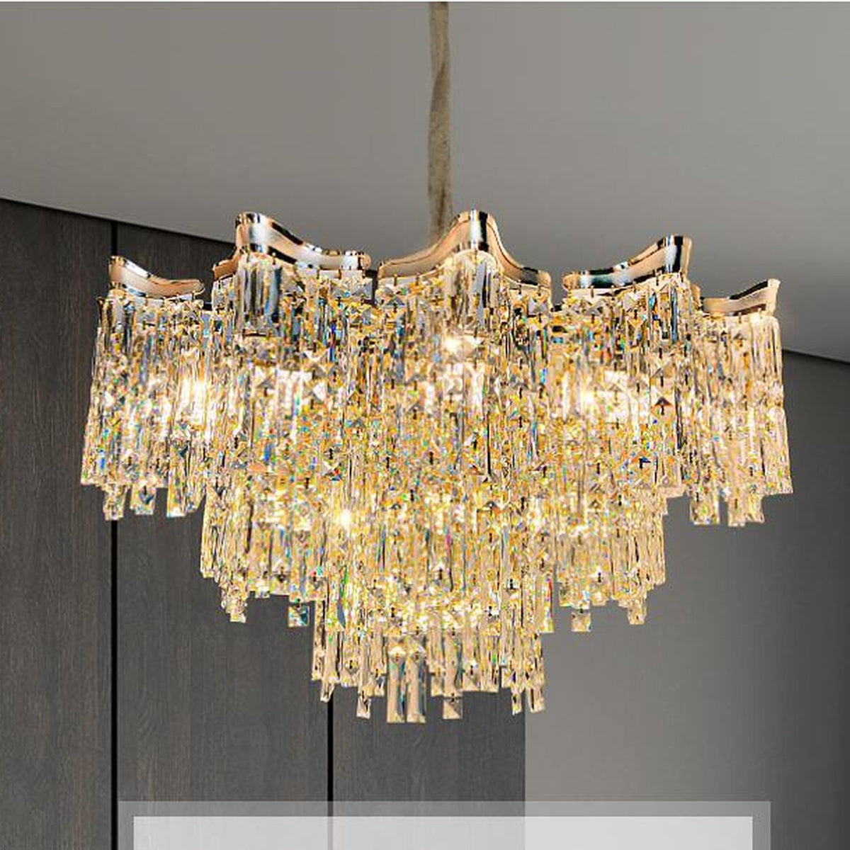 AM0640 — Light Luxury Crystal Chandelier for Living Rooms