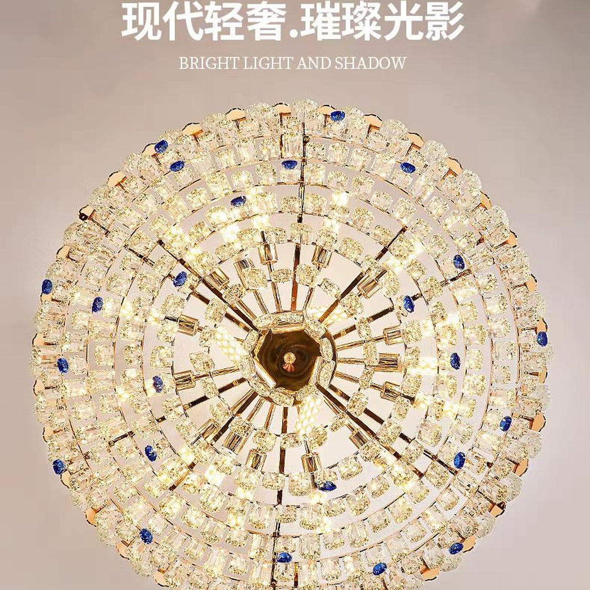 AM0687 — Light Luxury Crystal Chandelier for Living Rooms