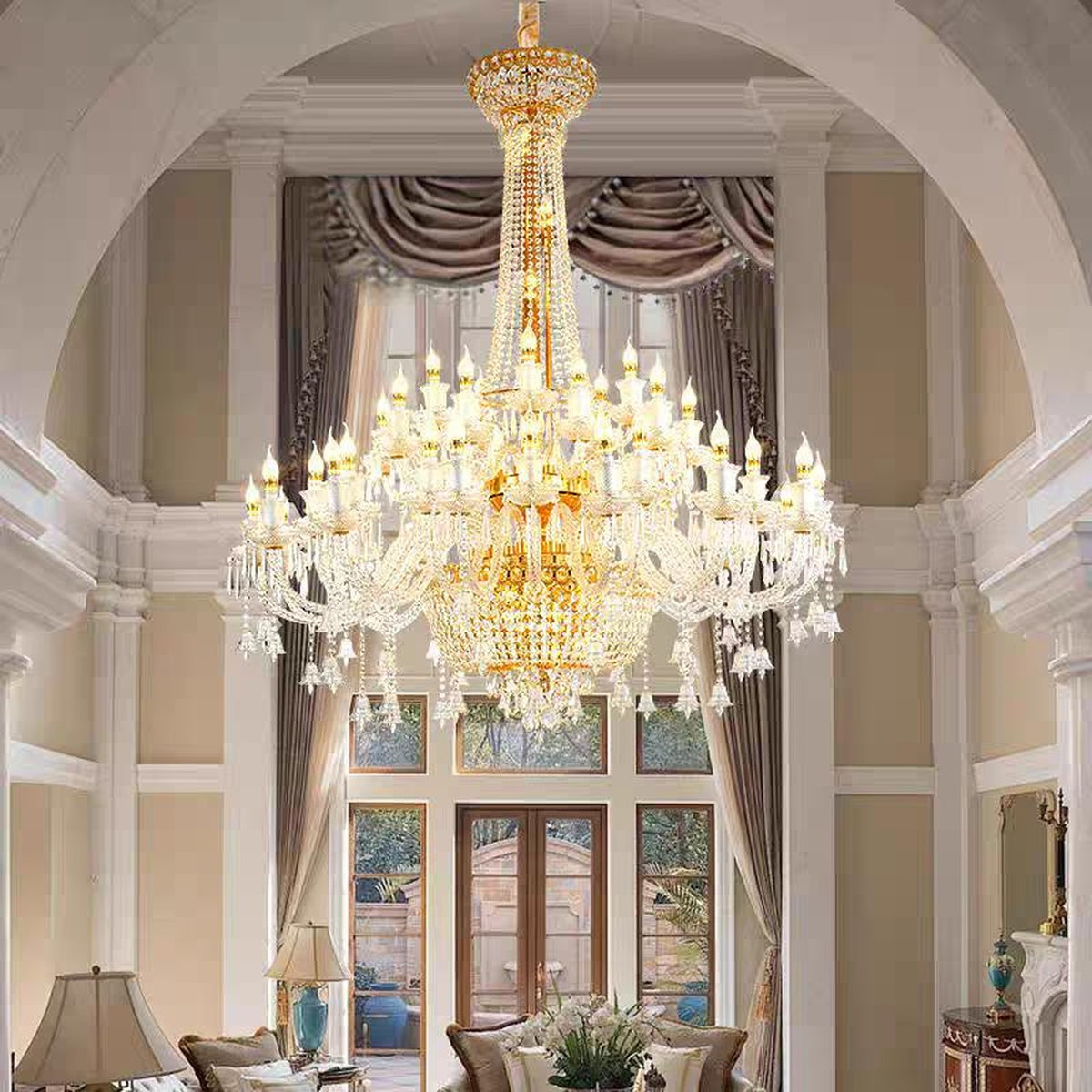 AM0528 — Modern Minimalist Crystal Chandelier for Living Rooms