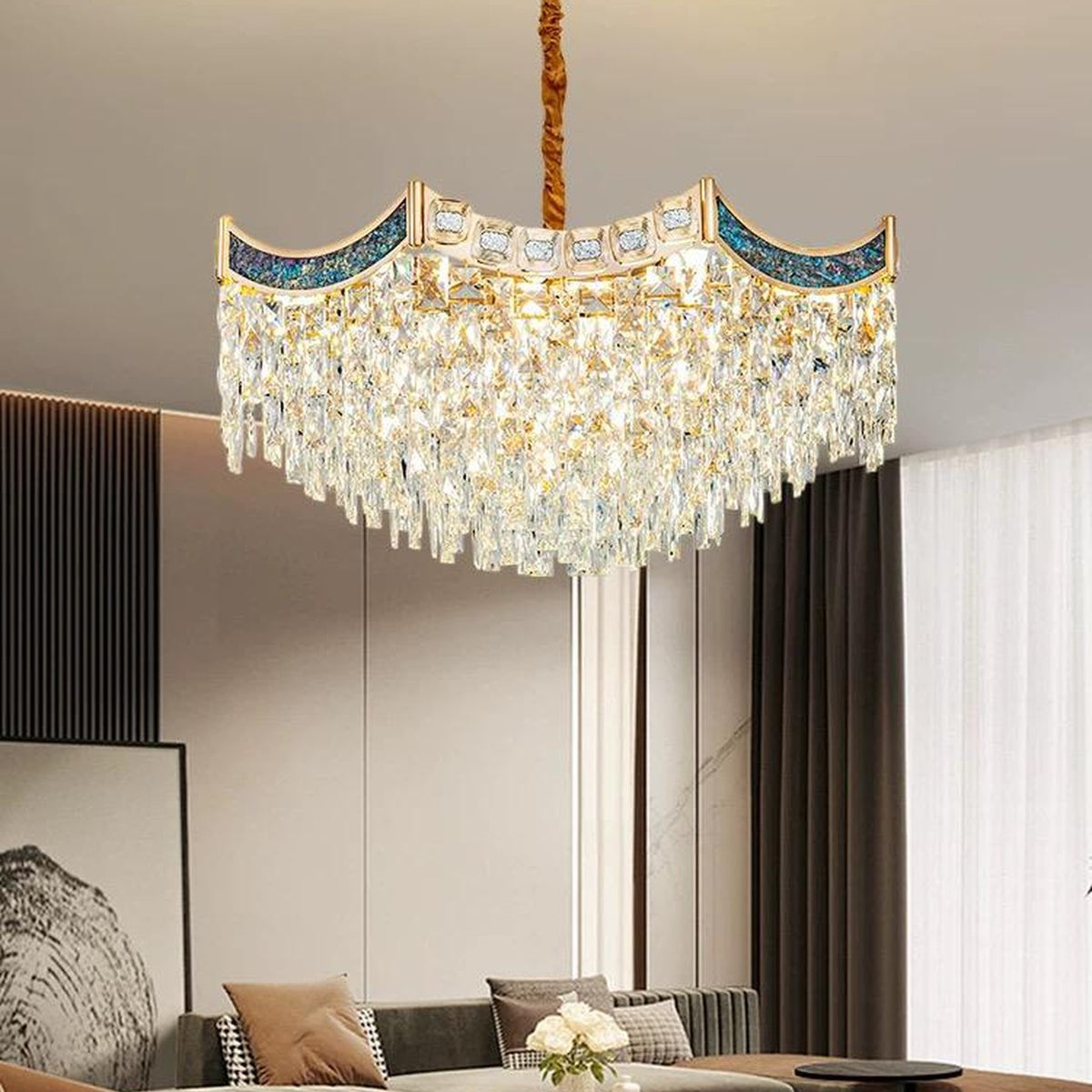 AM0546 — Modern Luxury Crystal Chandelier for Living Rooms