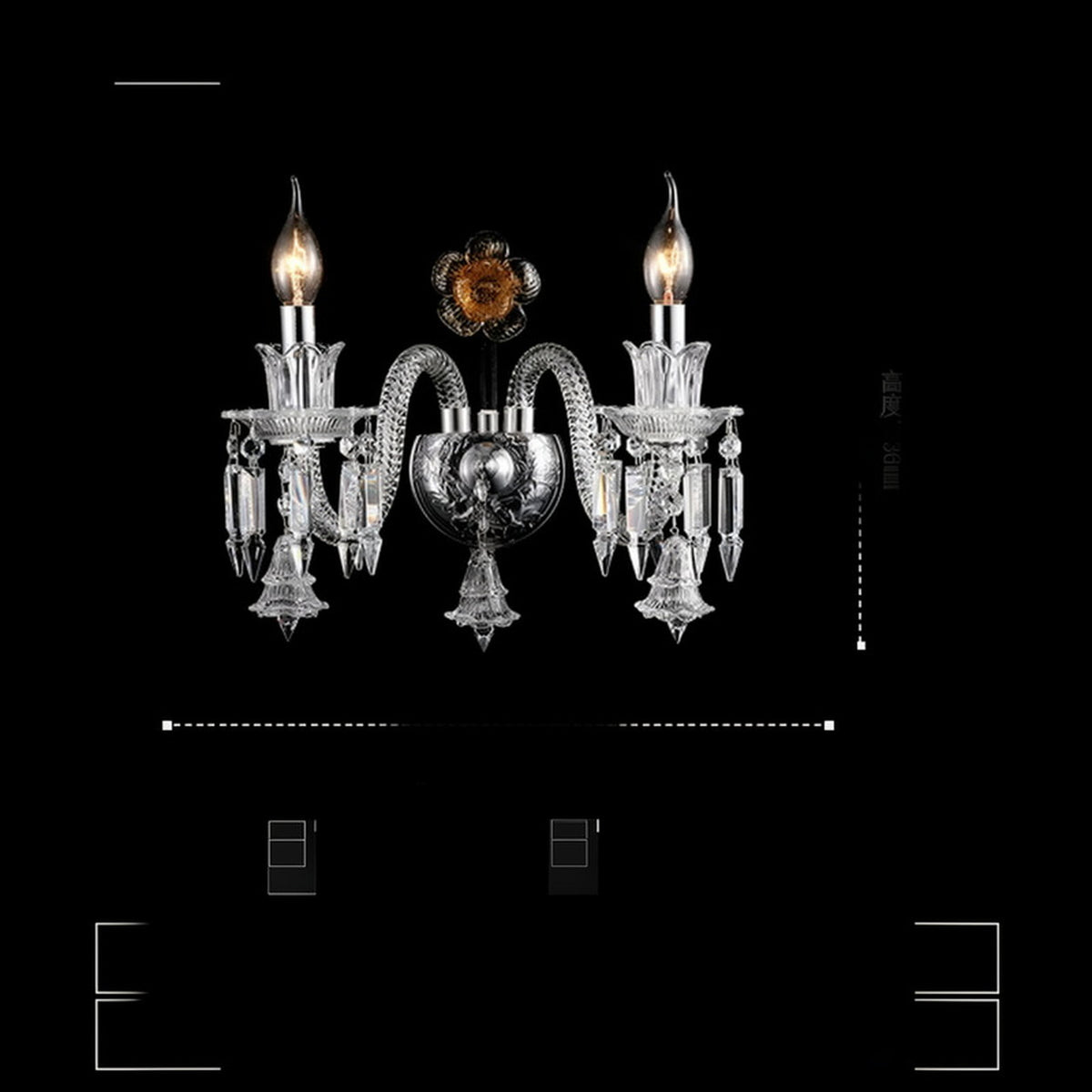 AM0847 — French Luxury Crystal Stainless Steel Chandelier for Living Rooms