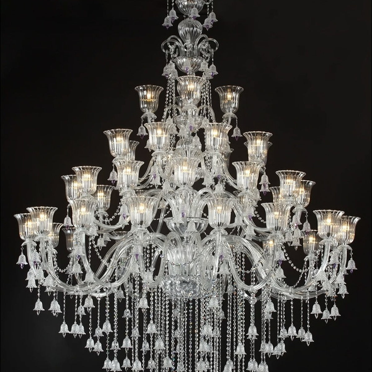 AM0860 — European Duplex Grand Hall Glass Chandelier for Living Rooms