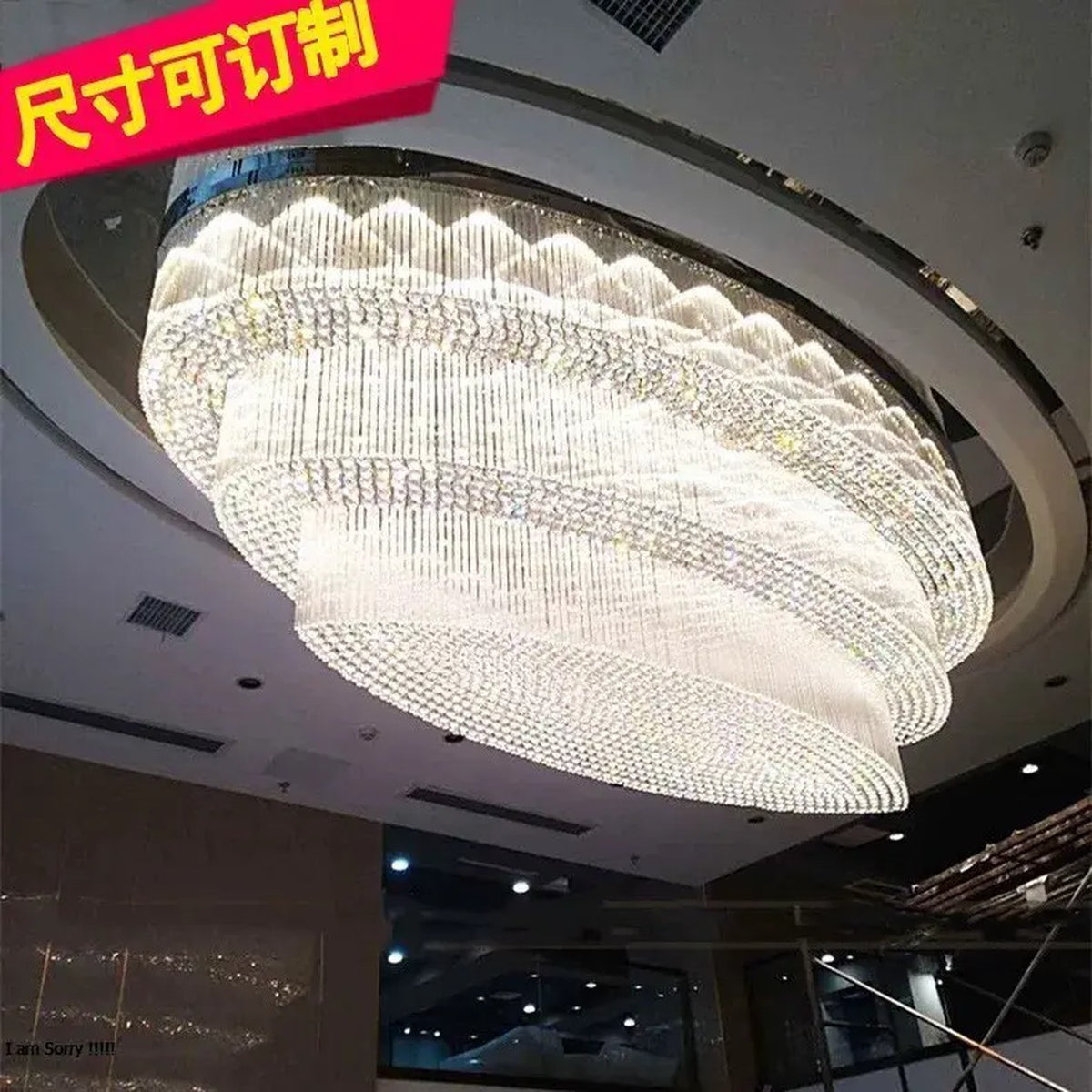 AM0590 — Round Crystal Ceiling Light for Hallways
