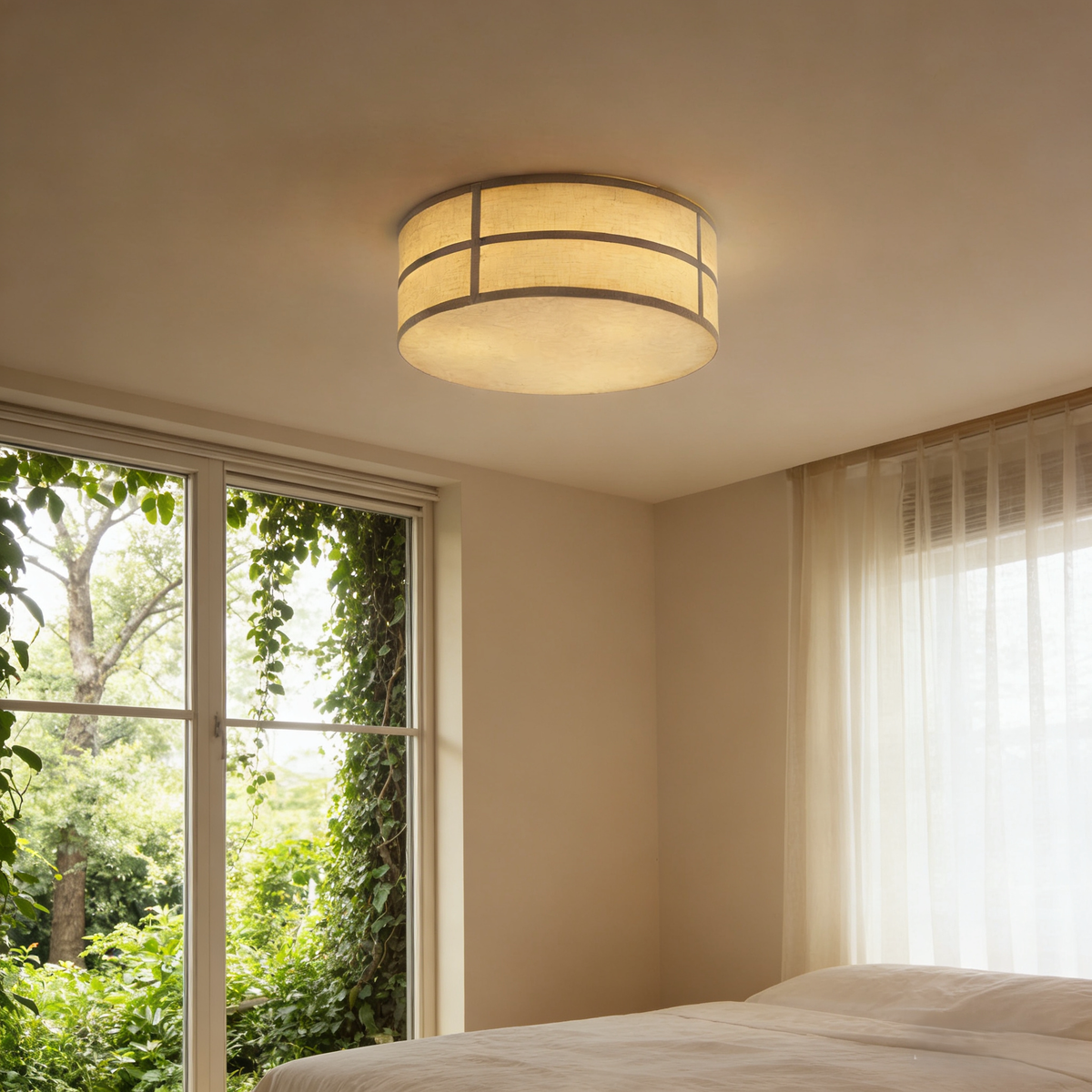 Linen Shade Ceiling Light — AM0256, view 6