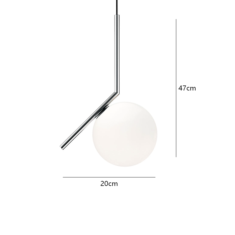 Brass & Glass Globe Pendant — AM0228, view 4