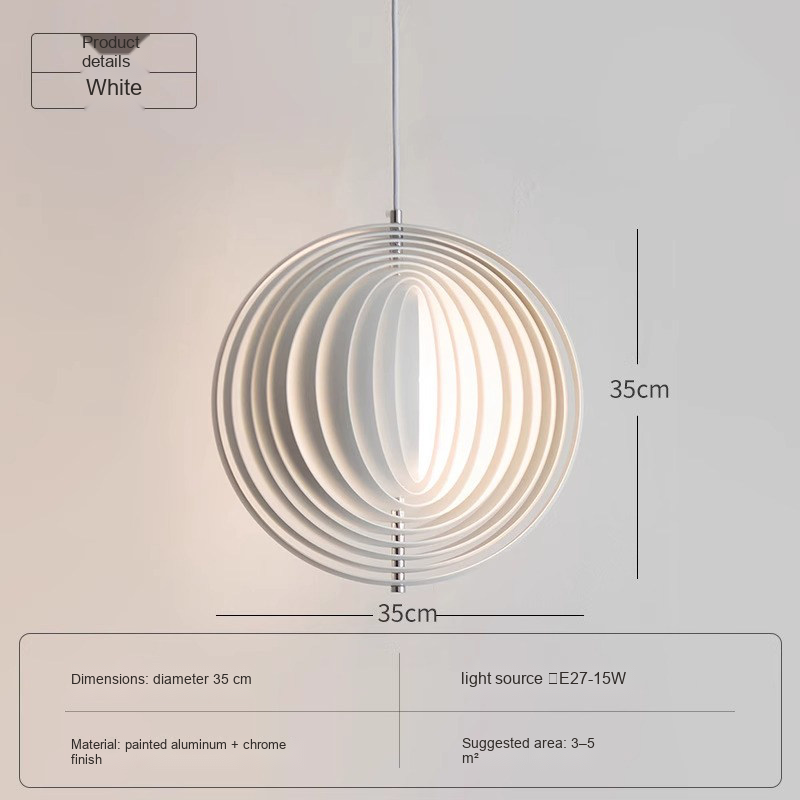 Sculptural Moon Pendant Light — AM0150, view 3